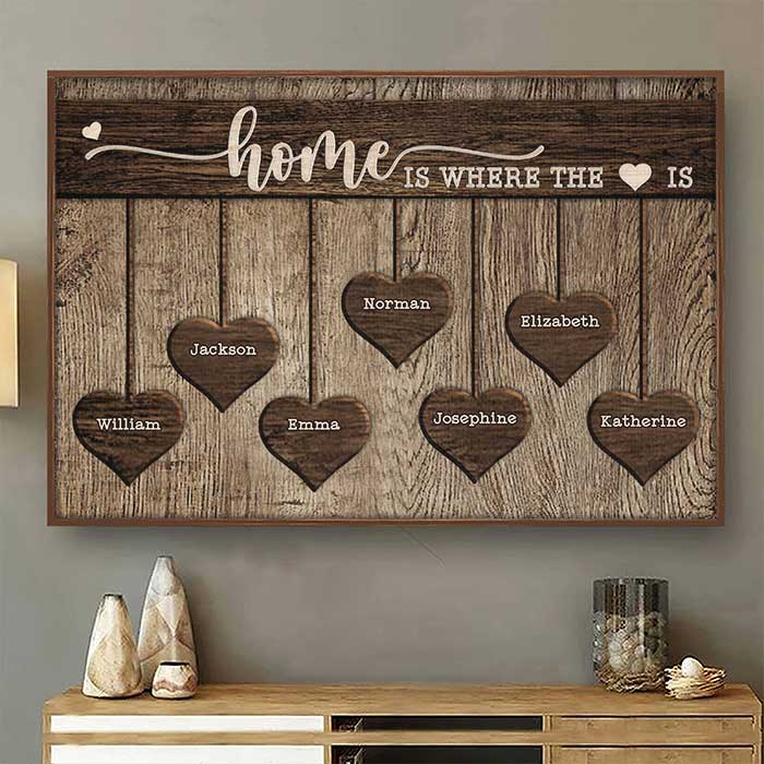 Home is where your Heart is - Typography poster. Handmade