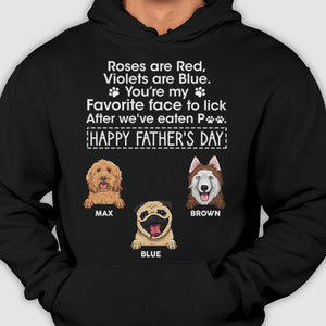 You Are My Favorite Face To Lick - Gift for Dad, Personalized Unisex T-Shirt.