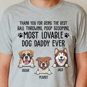 Thank You For Being The Best Ball Throwing - Gift For Dads, Personalized Unisex T-Shirt.