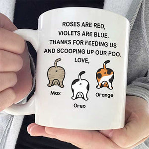 Thanks For Scooping Up Our Poo - Funny Personalized Cat Mug.