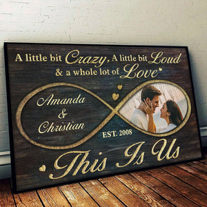 A Whole Lot Of Love - Personalized Horizontal Poster - Upload Image, Gift For Couples, Husband Wife