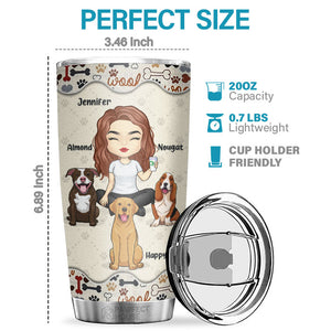 Dog Mom's Nutrition Facts, Amazing Woman, Unconditional Love - Personalized Tumbler - Gift For Dog Lovers, Dog Owners, Dog Gift, Gift For Pet Lovers