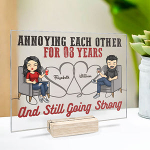 Annoying Each Other For Plenty Of Years And Still Going Strong - Gift For Couples, Husband Wife, Personalized Acrylic Plaque