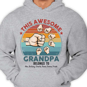 This Awesome Grandpa Belongs To These Kids - Gift For Dad, Grandpa - Personalized Unisex T-shirt, Hoodie