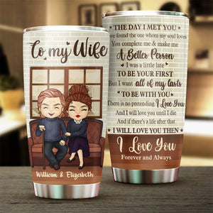 Husband To Wife - I'll Love You Until I Die - Gift For Couples, Husband Wife, Personalized Tumbler.