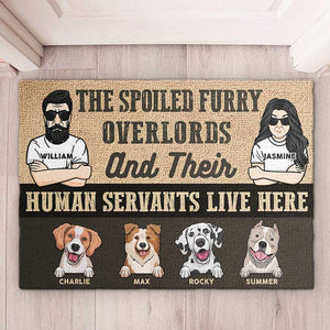 The Spoiled Furry Overlords - Personalized Decorative Mat - Gift For Pet Lovers