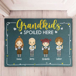 Grandkids Spoiled Here - Personalized Decorative Mat - Gift For Couples, Husband Wife