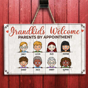 Grandkids Welcome - Personalized Rectangle Sign.