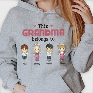 This Grandma Belongs To These Cute Kids - Gift For Mom, Grandma - Personalized Unisex T-shirt, Hoodie