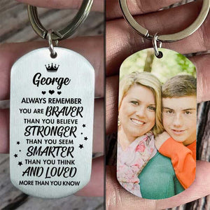 I Hope You Believe In Yourself - Upload Family Photo - Personalized Keychain.