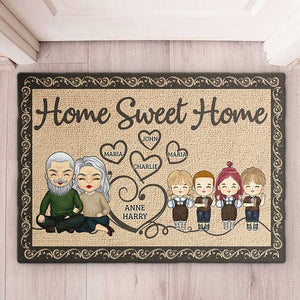There's No Place Like Home - Personalized Decorative Mat - Anniversary Gifts, Gift For Couples, Husband Wife