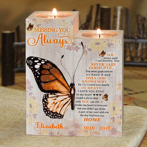 Missing You Always - Personalized Candle Holder.