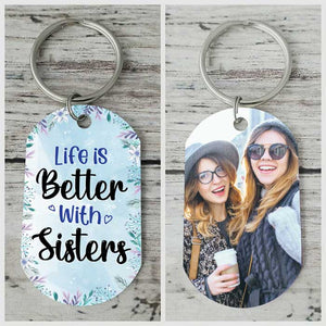 Besties Forever - Upload Photo - Personalized Keychain.