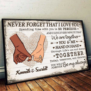 I Love Every Minute That We Are Together - Personalized Horizontal Poster.