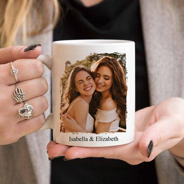 You Always Pick Me Up When I'm Down - Upload Image, Gift For Besties - Personalized Mug.