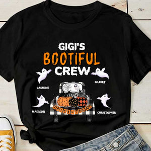 Bootiful Crew - Ghosts and Spiders  - Personalized Unisex T-Shirt, Halloween Ideas..