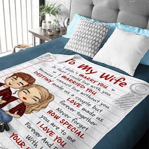 Destiny Made Us A Couple - Gift For Couples, Personalized Blanket.