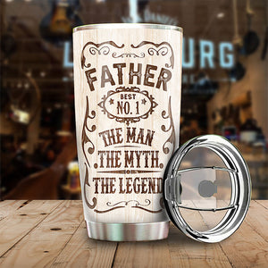 Best Number One Grandpa, The Man, The Myth, The Legend - Gift For Dad, Grandpa - Personalized Tumbler