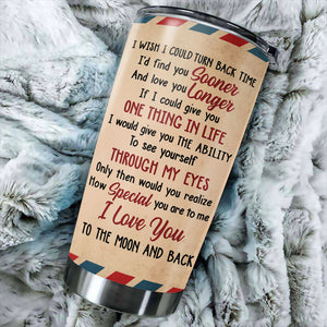 I Wish I Could Turn Back Time - Gift For Couples, Personalized Tumbler.