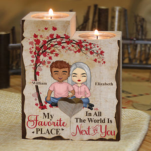 Staying Next To You Is My Favorite Thing - Gift For Couples, Personalized Candle Holder.