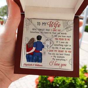 You're My Soulmate, My Everything - Gift For Couples, Personalized Love Knot Necklace.