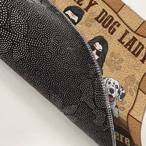 A Crazy Dog Lady, A Grumpy Old Man - Personalized Decorative Mat - Gift For Pet Lovers
