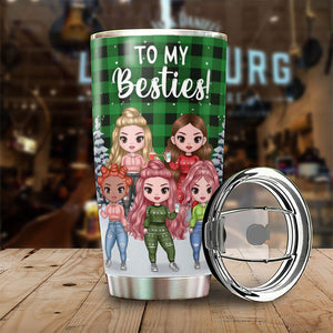 To My Bestie - Friends Become Sisters - Personalized Tumbler.