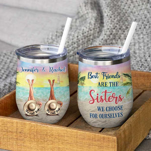Beach Bestie Choose For Ourselves - Personalized Wine Tumbler.