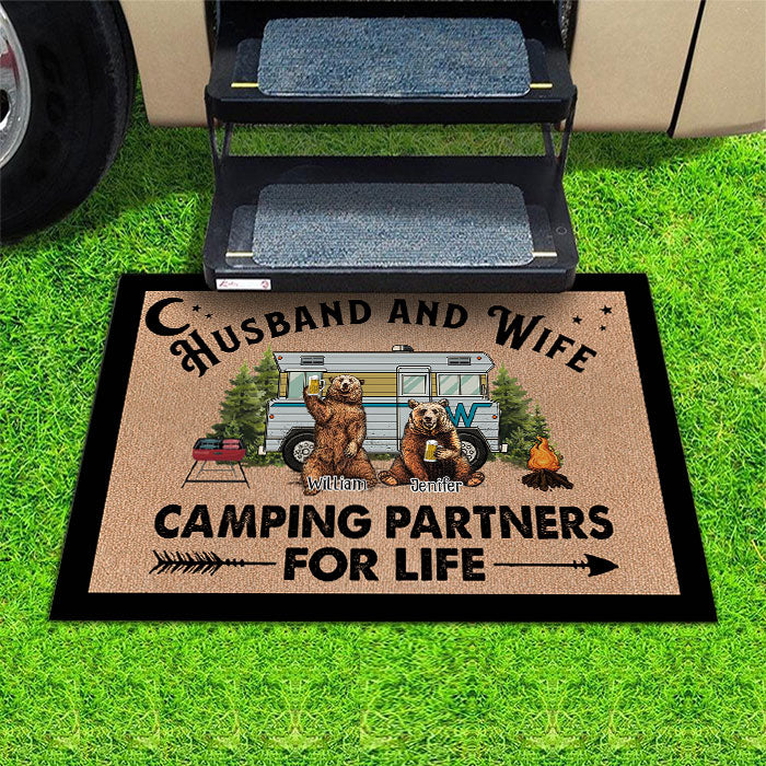 Husband & Wife Bear Style - Personalized Decorative Mat.