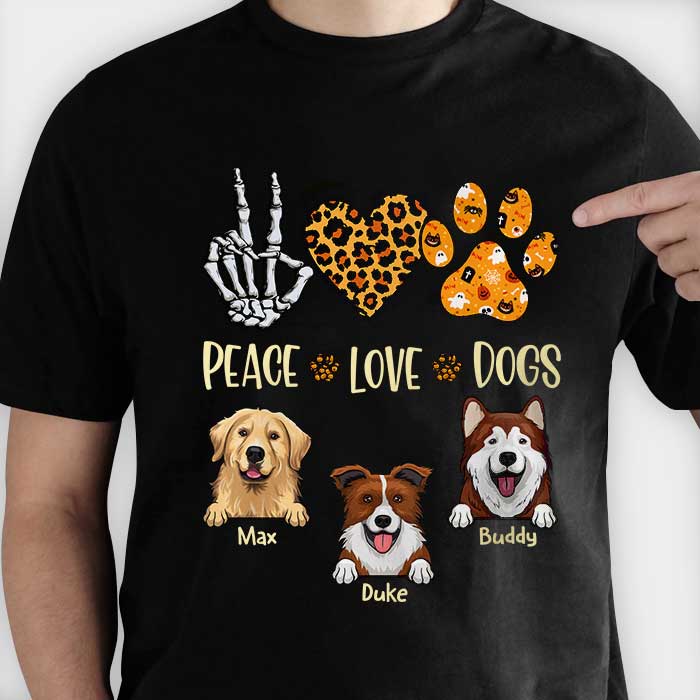 Love Dogs With Heart  - Personalized Unisex T-Shirt.