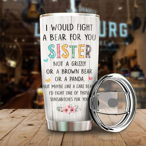 Life Is Sweeter With A Sister - Personalized Tumbler For Daughter.