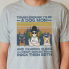Dog Mom And Camping Queen Rock Them Both - Personalized Unisex T-Shirt