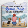 We’ll Meet Again At The Rainbow Bridge - Personalized Shaped Wood Sign