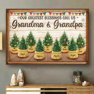 Grandkids - The Greatest Joy Of All - Personalized Horizontal Poster.
