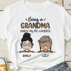 Being A Grammy Makes My Life Complete - Personalized Unisex T-Shirt.