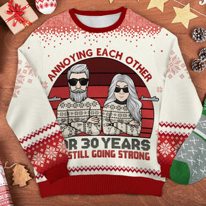 Annoying Each Other For Many Years And Still Going Strong - Gift For Couples, Personalized All-Over-Print Sweatshirt.