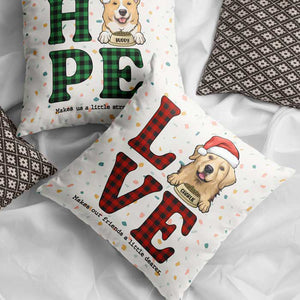 Hope, Joy, Love And Peace - Personalized Pillow Case.