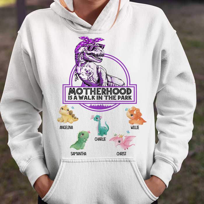 Motherhood is a walk best sale in the park hoodie