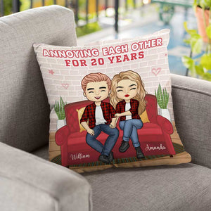 Annoying Each Other For Many Years - Gift For Couples, Personalized Pillow (Insert Included).