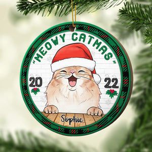 Christmas Cookie Crew - Dogs And Cats - Personalized Custom Round Shaped Wood Christmas Ornament