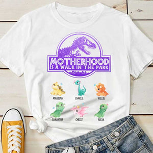 Motherhood Is A Walk In The Park - Personalized T-Shirt.