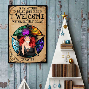 I Welcome Water, Earth, Fire And Air - Personalized Vertical Poster, Halloween Ideas..