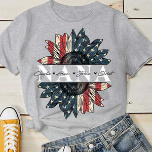 American Nana - Gifts For 4th Of July, Personalized Unisex T-Shirt.