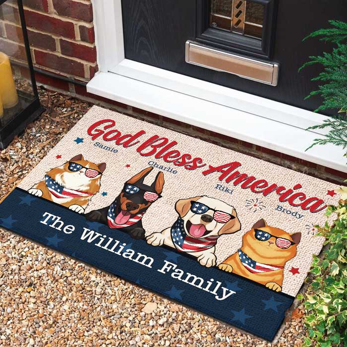 Personalized Pets Doormat - Up to 6 Pets - Decorative Mat - Custom