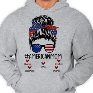 American Mom - Gift For 4th Of July - Personalized Unisex T-Shirt.