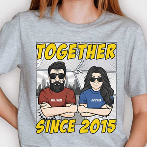 You And Me Together Since 2015 - Gift For Couples, Husband Wife - Personalized Unisex T-shirt