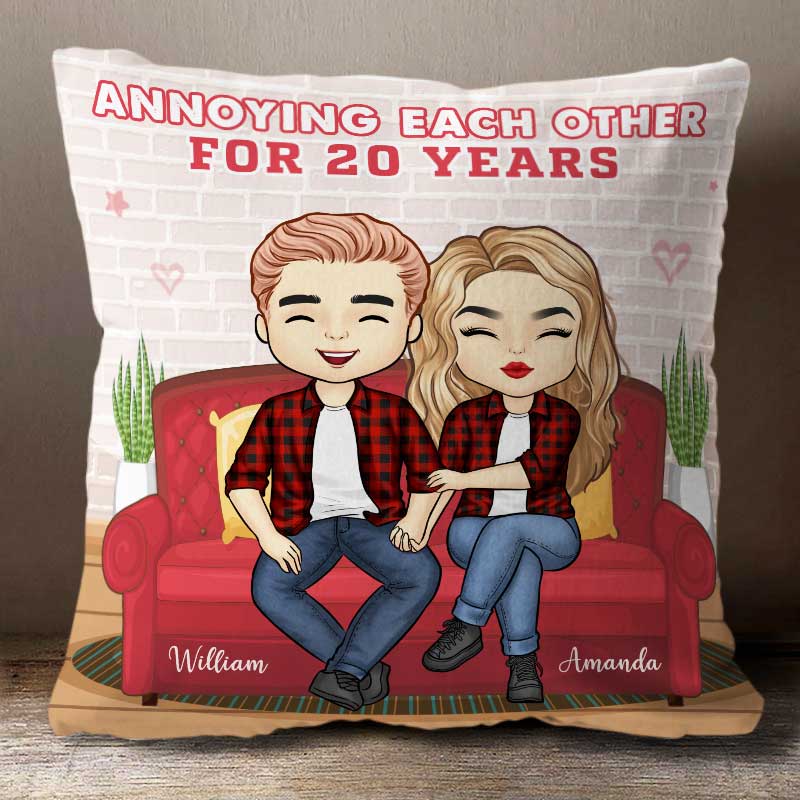 Annoying Each Other For Many Years - Gift For Couples, Personalized Pillow (Insert Included).