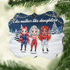 Like Mother Like Daughter - Personalized Custom Benelux Shaped Wood Christmas Ornament