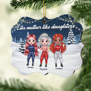 Like Mother Like Daughter - Personalized Shaped Ornament.