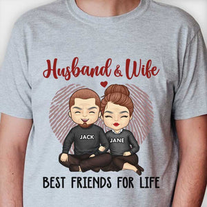 Husband And Wife, Best Friends For Life - Gift For Couples, Husband Wife - Personalized Unisex T-shirt, Hoodie.